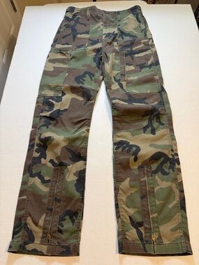 RE/DONE Originals High Waisted Cargo Pant in Camo